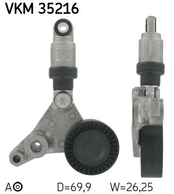 Riemenspanner, Keilrippenriemen “SKF hydraulisch , 70 mm, 26 mm”