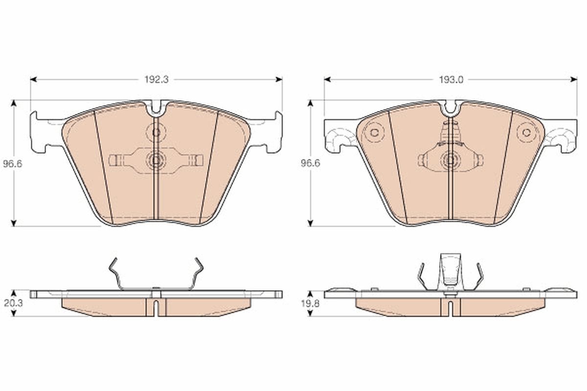 Bremsbelagsatz, Scheibenbremse