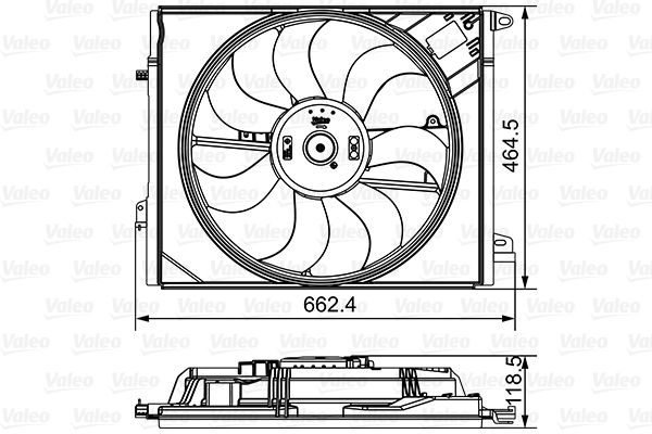 Lüfter, Motorkühlung VAL696881 “VALEO 3,75 kg”