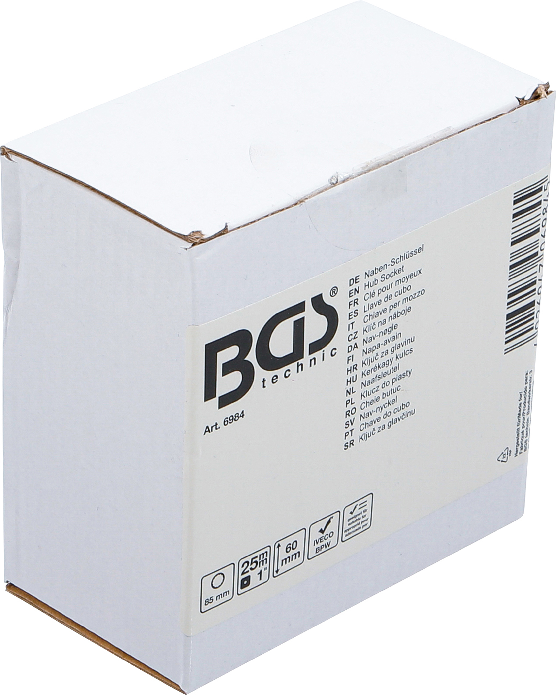 BGS Naben-Schlüssel | Zwölfkant | für IVECO Lkw's & SAF / BPW Anhänger | SW 85 mm