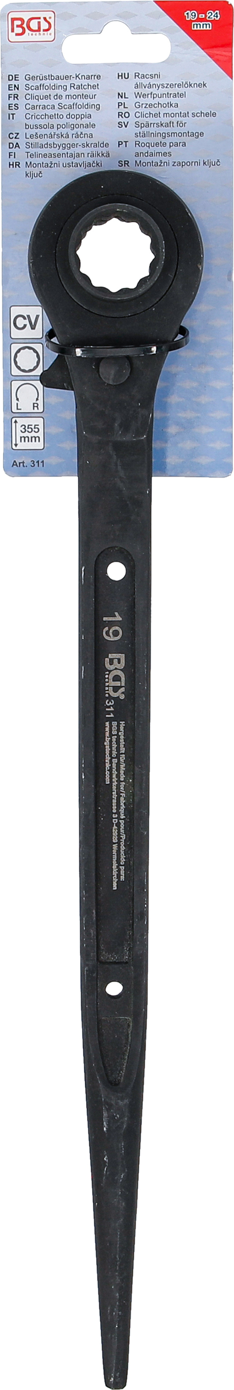 BGS Gerüstbauer-Knarre | SW 19 x 24 mm