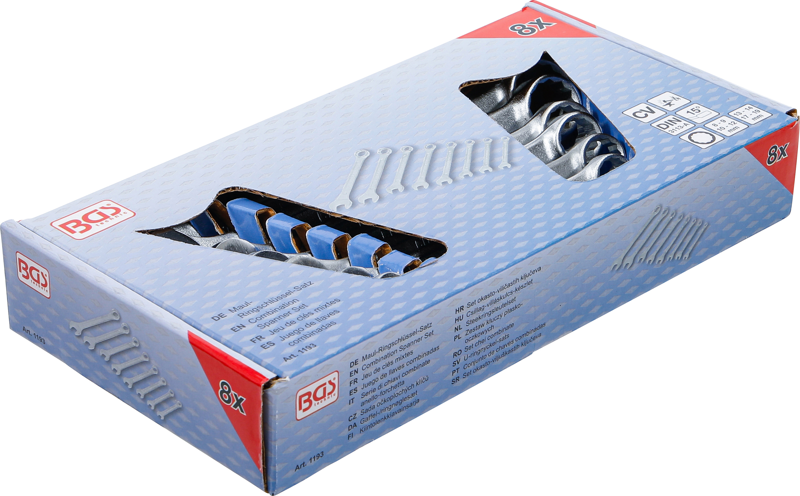 BGS Maul-Ringschlüssel-Satz | SW 8 - 19 mm | 8-tlg.