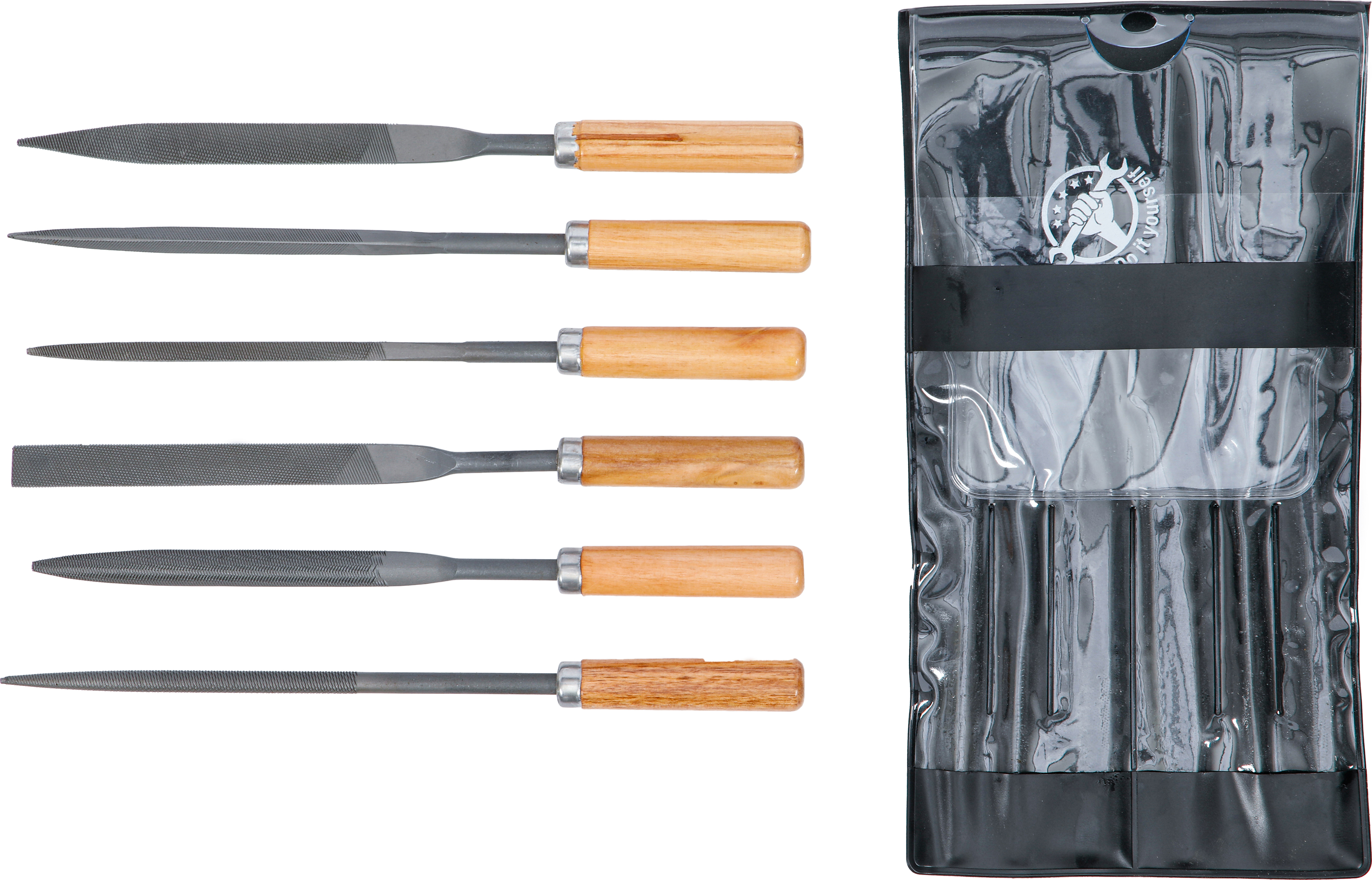 BGS Schlüsselfeilen-Satz | Holzheft | 100 mm | 6-tlg.