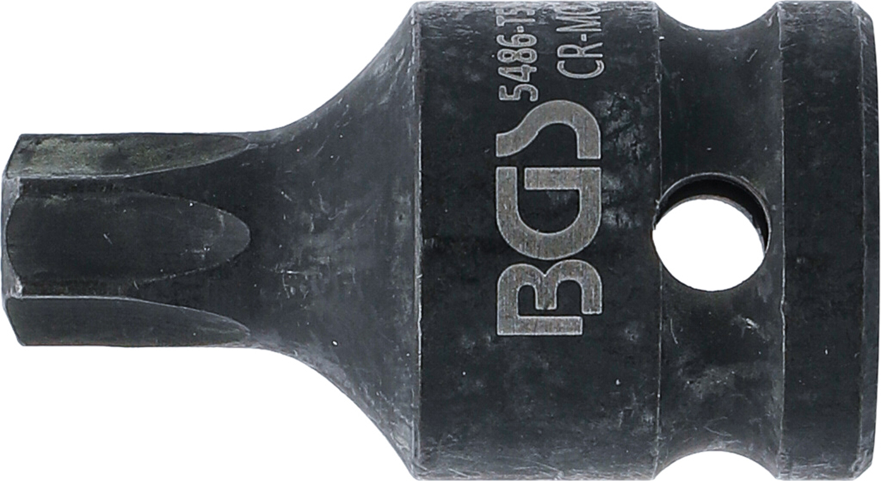 BGS Kraft-Bit-Einsatz | Länge 42 mm | Antrieb Innenvierkant 12,5 mm (1/2") | T-Profil (für Torx) T55