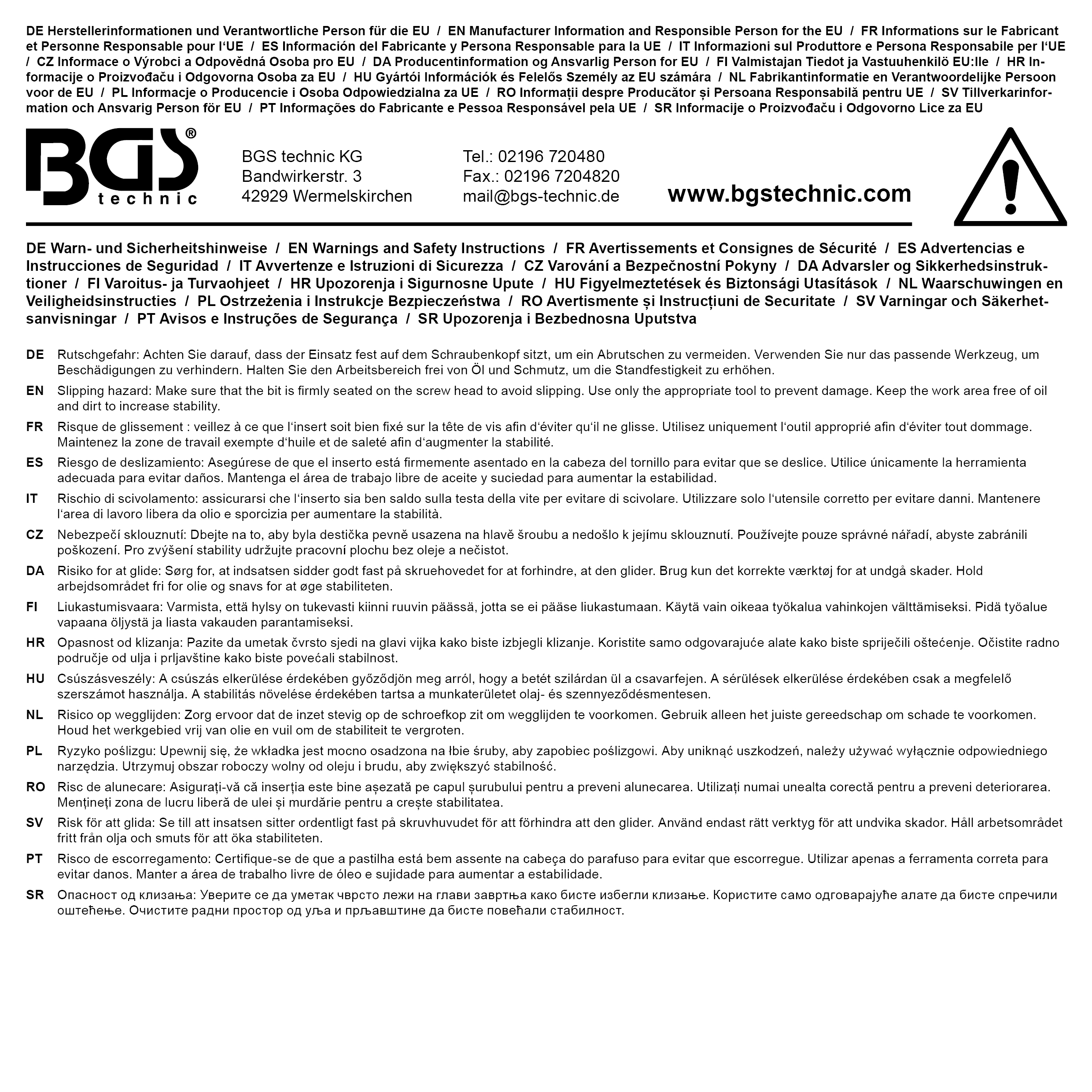 BGS Steckschlüssel-Einsatz Gear Lock | Antrieb Innenvierkant 10 mm (3/8") | SW 14 mm
