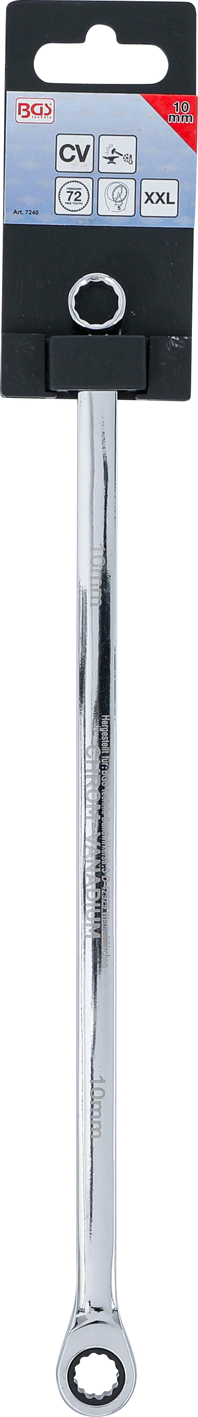 BGS Ratschenring- und Ringschlüssel | extra lang | SW 10 mm