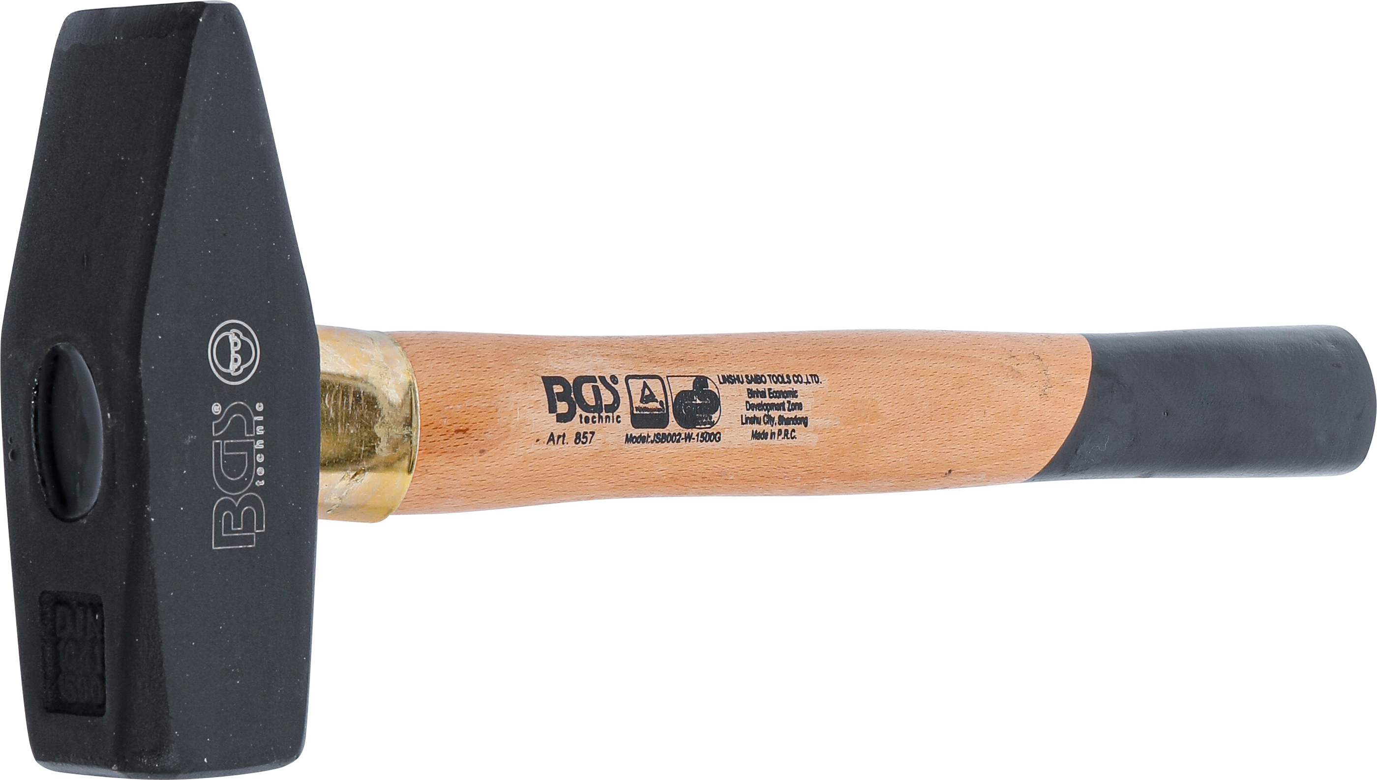 BGS Schlosserhammer | Holz-Stiel | DIN 1041 | 1500 g