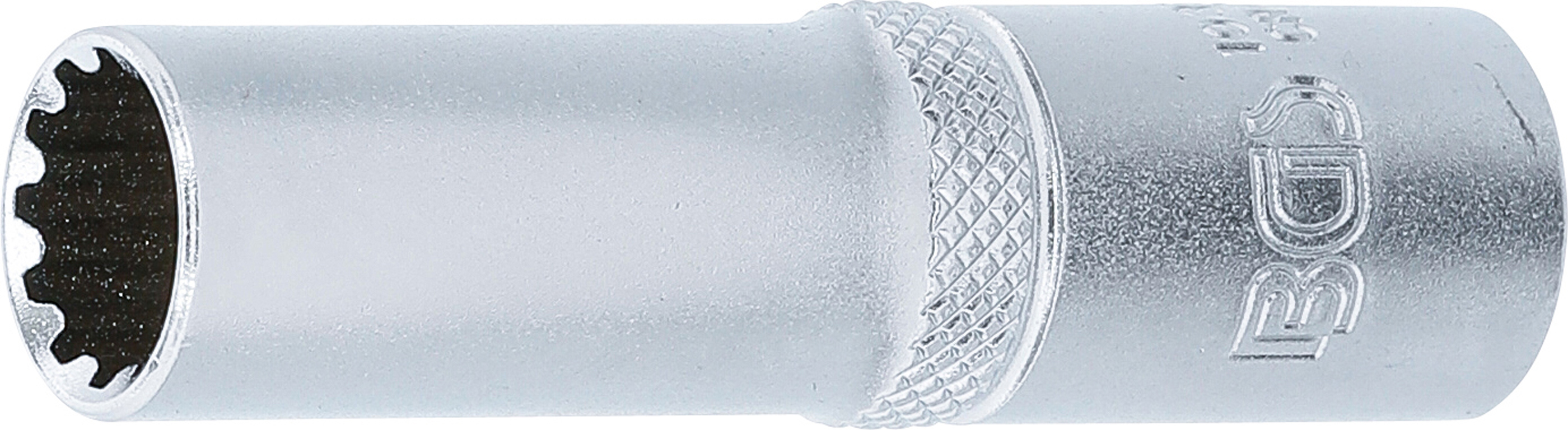 BGS Steckschlüssel-Einsatz Gear Lock, tief | Antrieb Innenvierkant 10 mm (3/8") | SW 11 mm