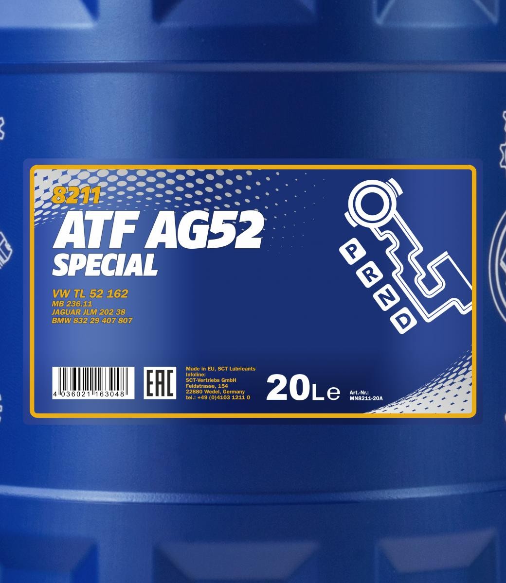 Mannol 8211 ATF AG52 Automatic Special 20 Liter