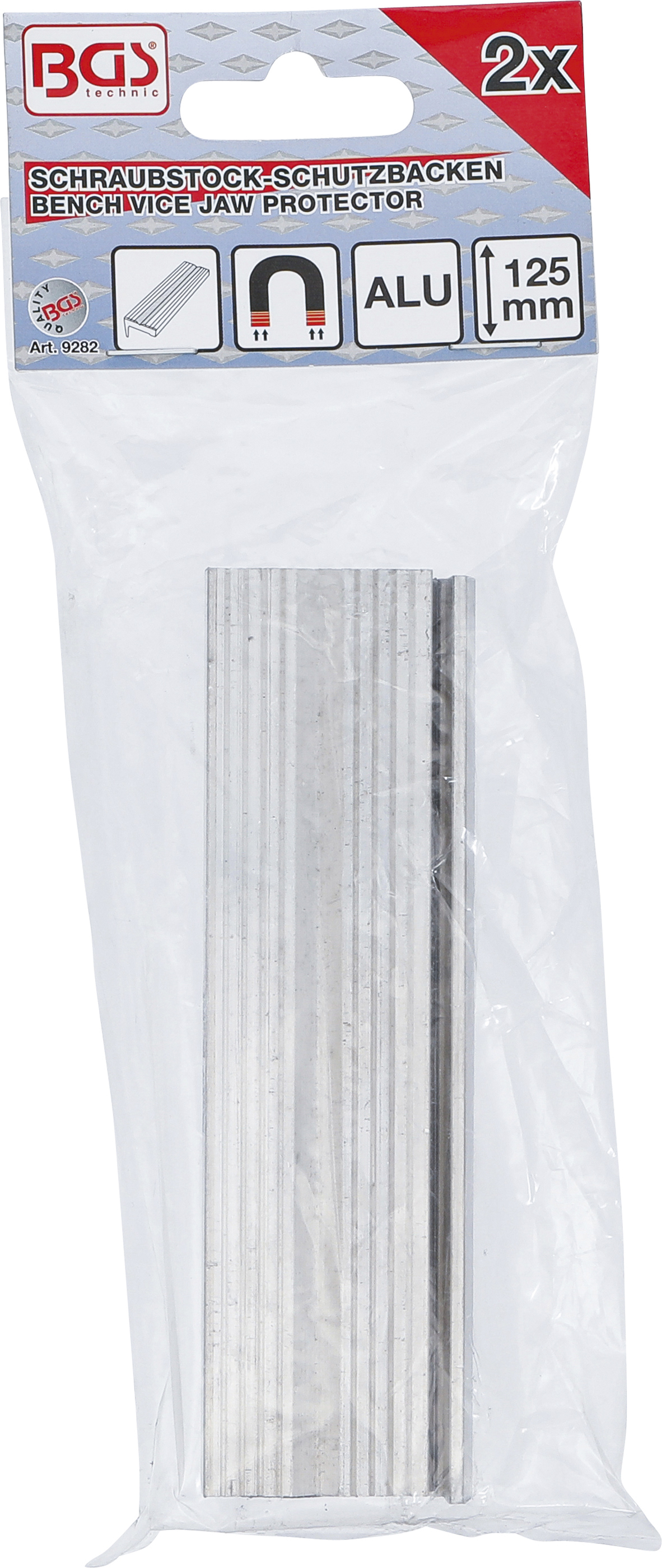 BGS Schraubstock-Schutzbacken | Aluminium | Breite 125 mm | 2-tlg.