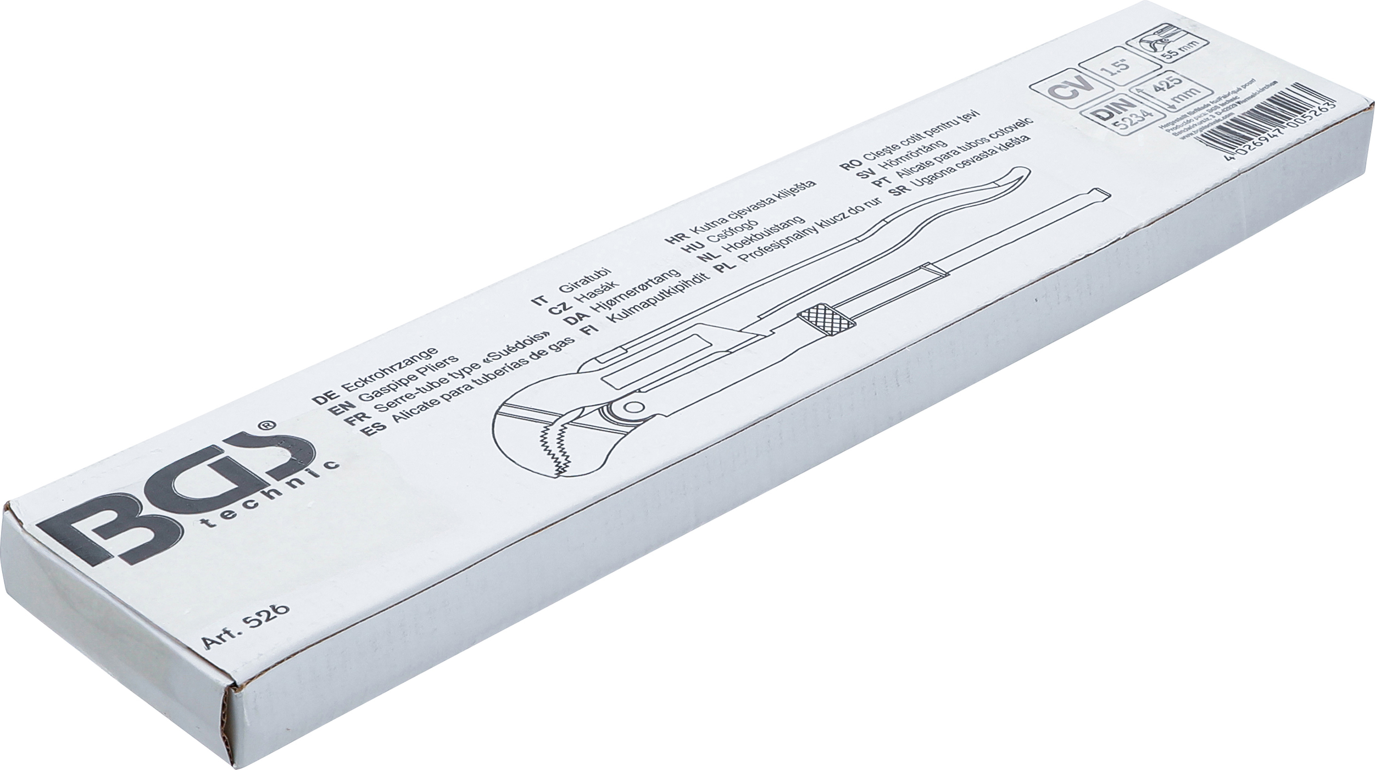 BGS Eckrohrzange | 1,5" | 3-Punkt-Haftung