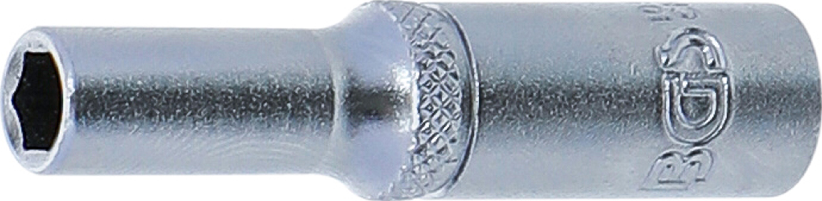 BGS Steckschlüssel-Einsatz Sechskant, tief | Antrieb Innenvierkant 6,3 mm (1/4") | SW 5,5 mm
