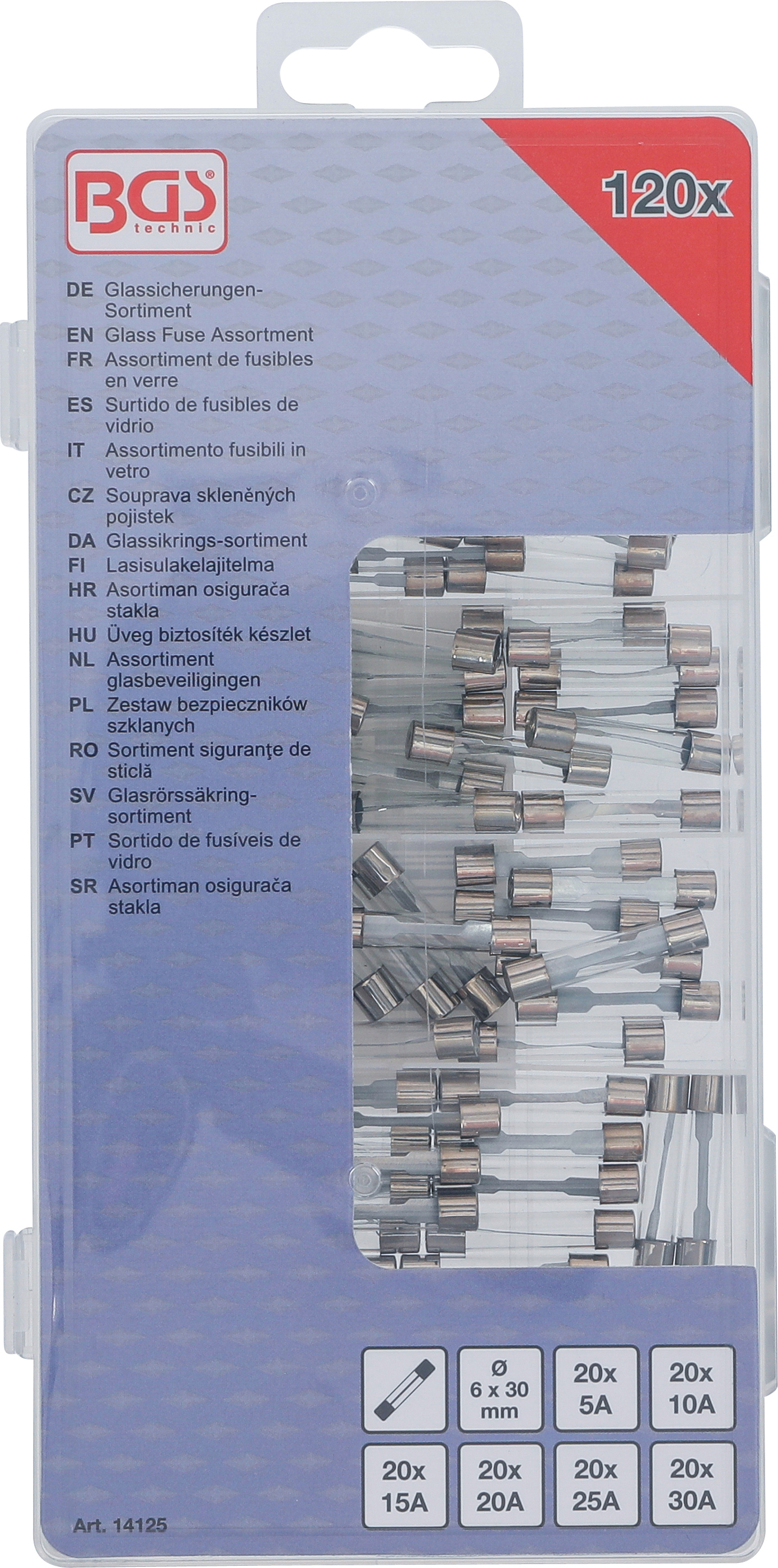 BGS Glassicherungen-Sortiment | 120-tlg.