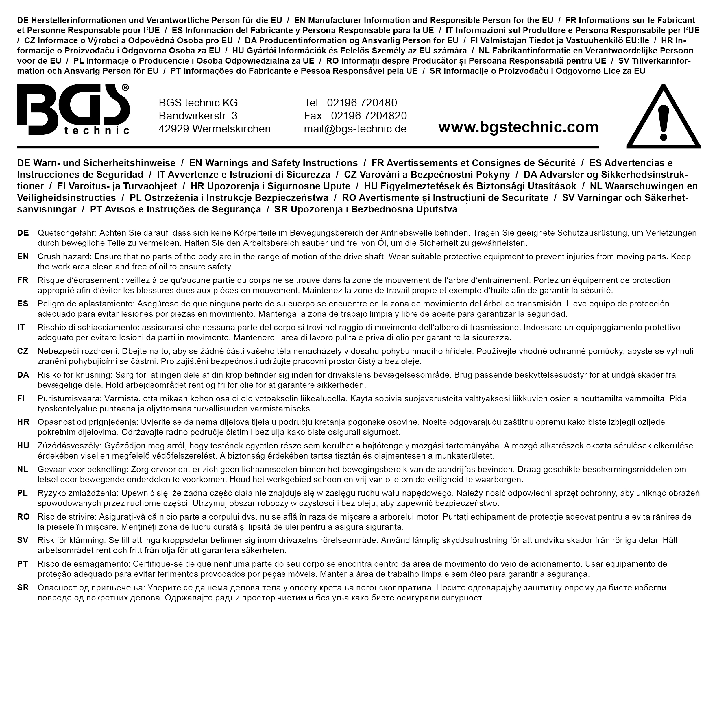BGS Hydraulischer Ausdrücker für Antriebswellen | 98 - 125 mm