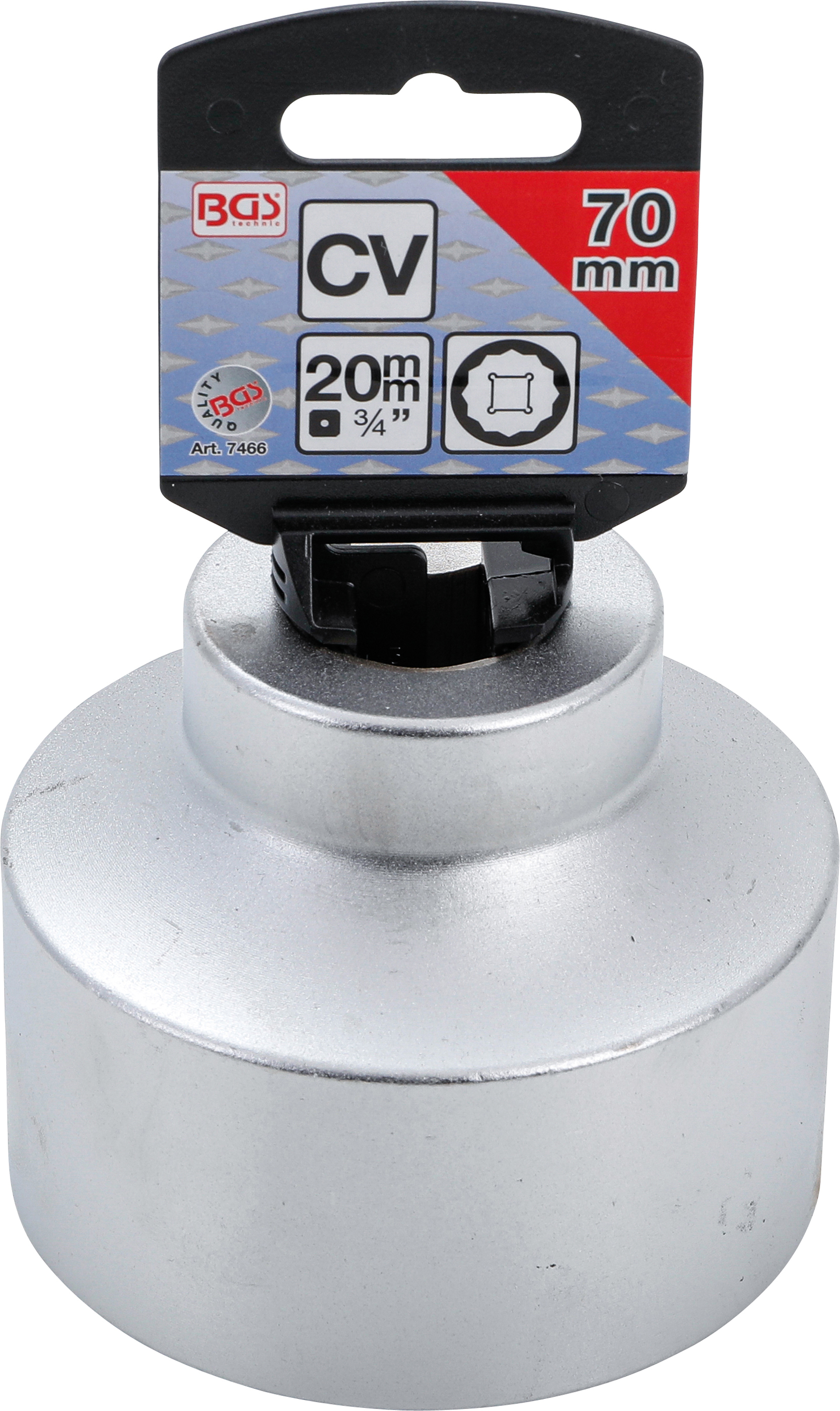 BGS Steckschlüssel-Einsatz Zwölfkant | Antrieb Innenvierkant 20 mm (3/4") | SW 70 mm