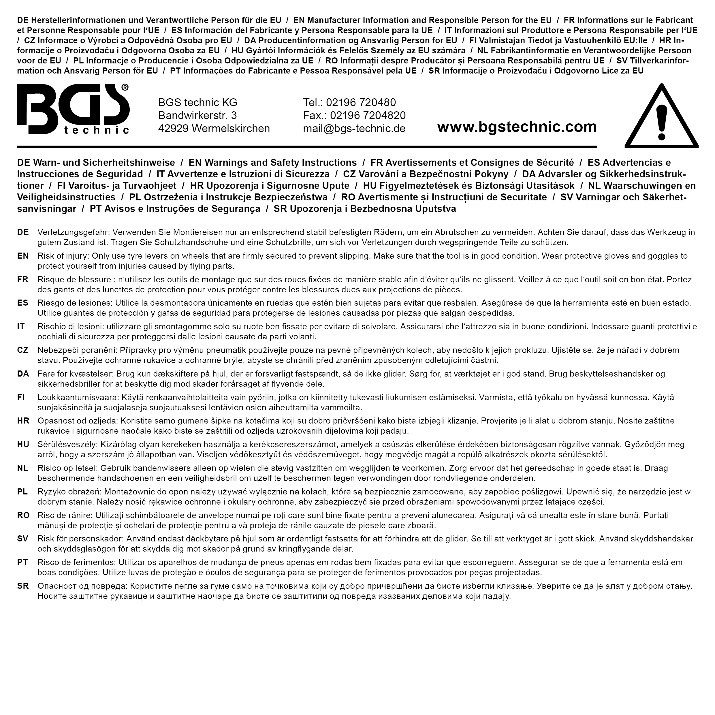 BGS Reifen-Montiereisen | mit Kunststoffschutz | 500 mm