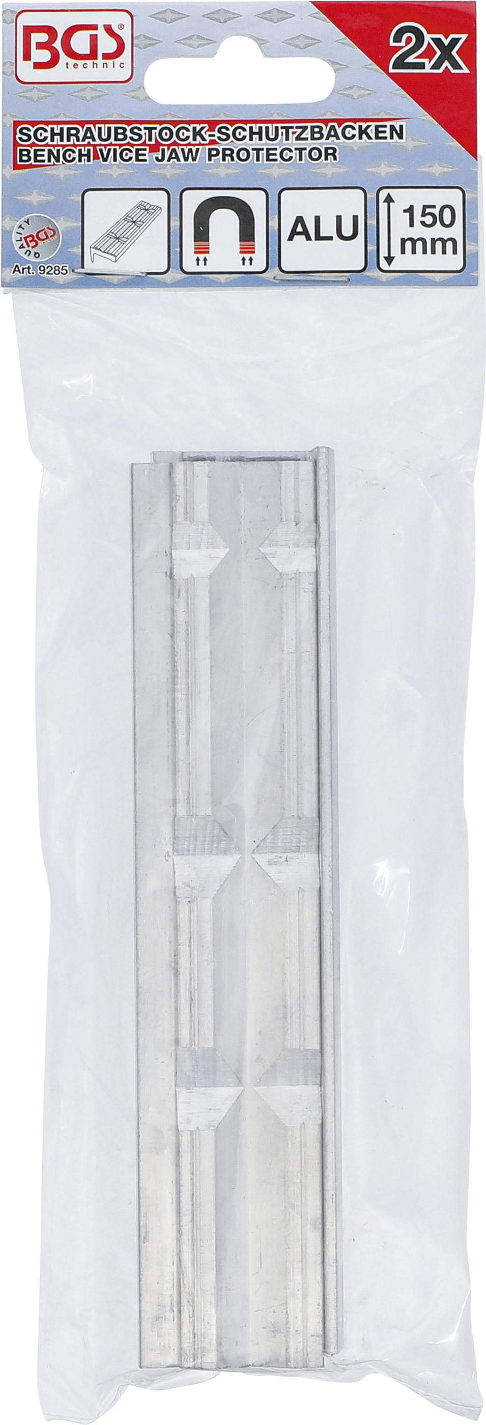 BGS Schraubstock-Schutzbacken | Aluminium | Breite 150 mm | 2-tlg.