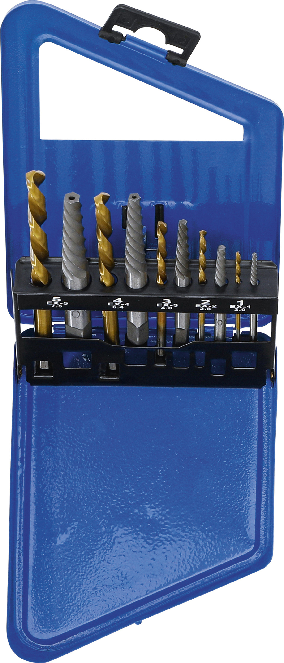 BGS Schraubenausdreher- & Linksbohrer-Satz | HSS | titan-nitriert | 2 - 7,5 mm | 10-tlg.