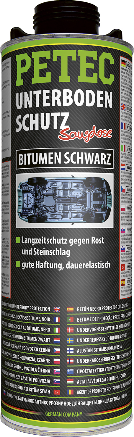 Petec Unterbodenschutz Bitumen Saugdose schwarz 1 Liter