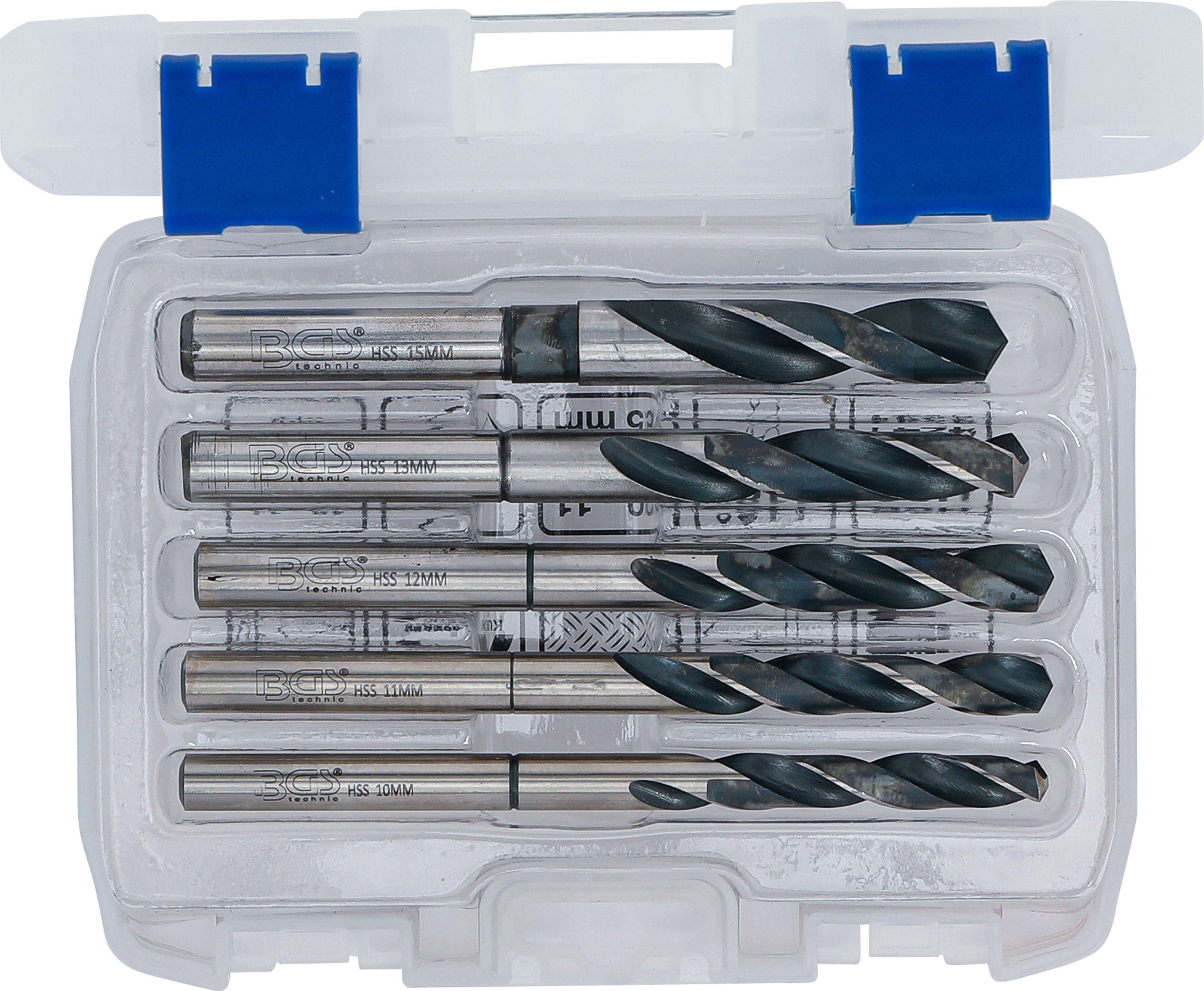 BGS HSS-Bohrer-Satz | 10 - 11 - 12 - 13 - 15 mm | 5-tlg.