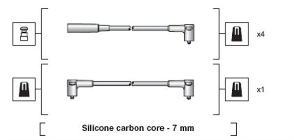 Zündleitungssatz “MAGNETI MARELLI 5 , 7 mm”