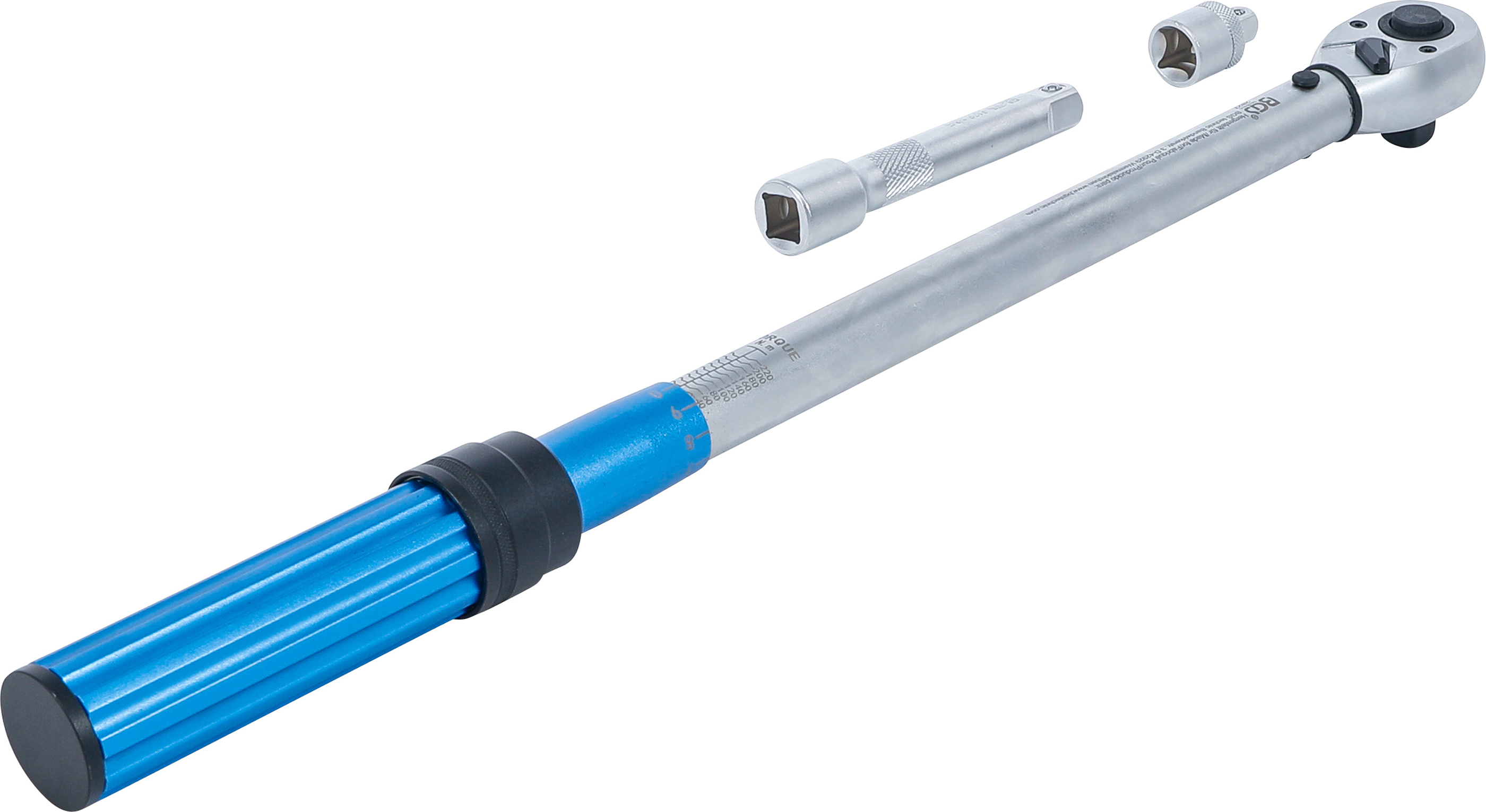 BGS Drehmomentschlüssel-Satz | mit Adapter + Verlängerung | Abtrieb Außenvierkant 12,5 mm (1/2") | 40 - 220 Nm | 3-tlg.