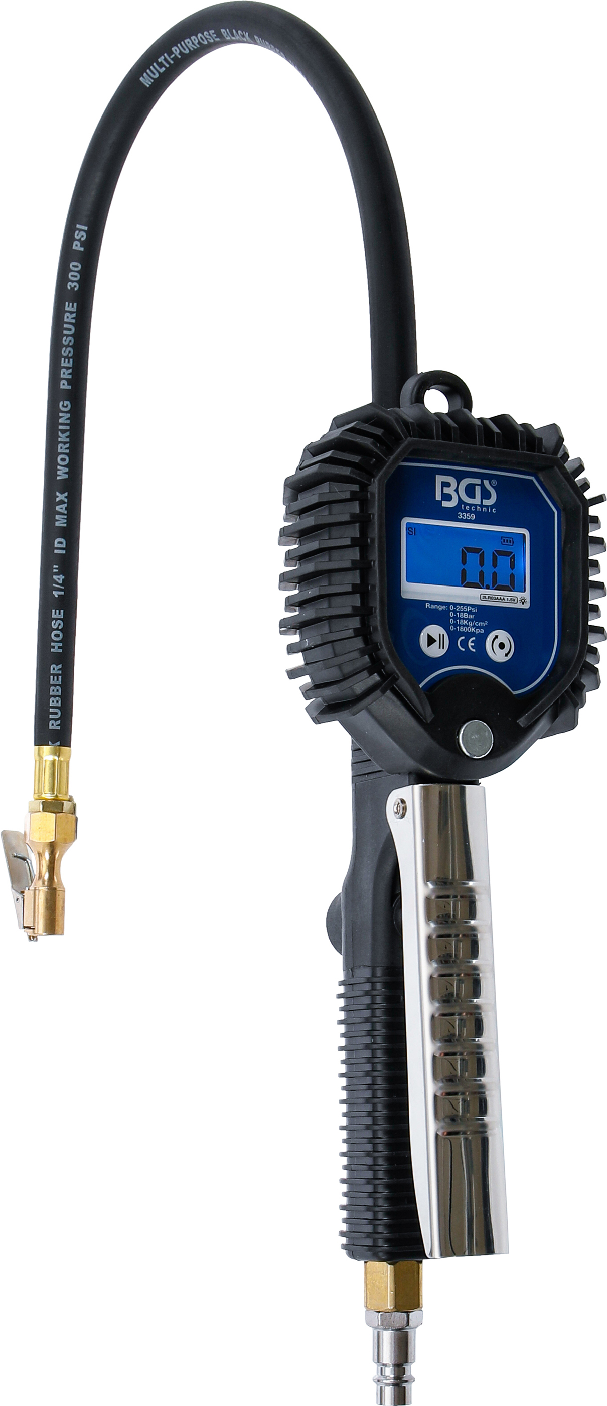 BGS Druckluft-Reifenfüll-Messgerät | digital | 0 - 16 bar