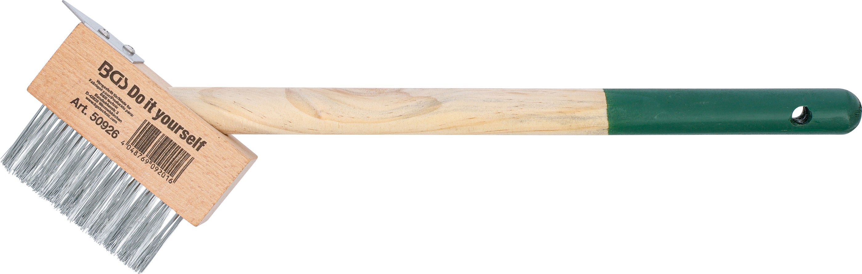 BGS Unkraut-Fugen-Drahtbürste | kurzer Stiel | mit Kratzer | 300 mm