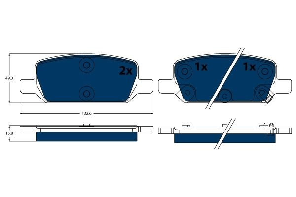 Bremsbelagsatz, Scheibenbremse