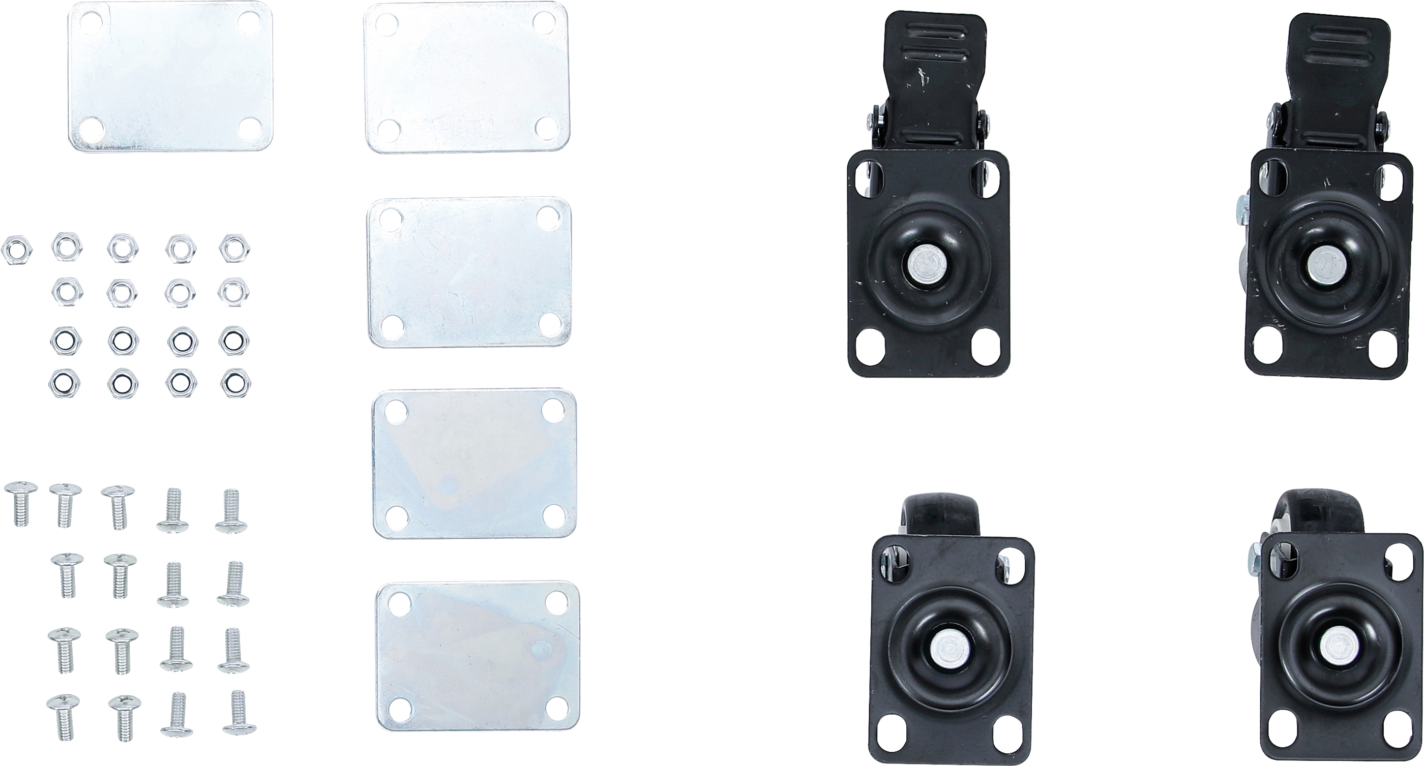 BGS Lenkrollen-Satz | für Systemkoffer-Rollbrett | 4-tlg.