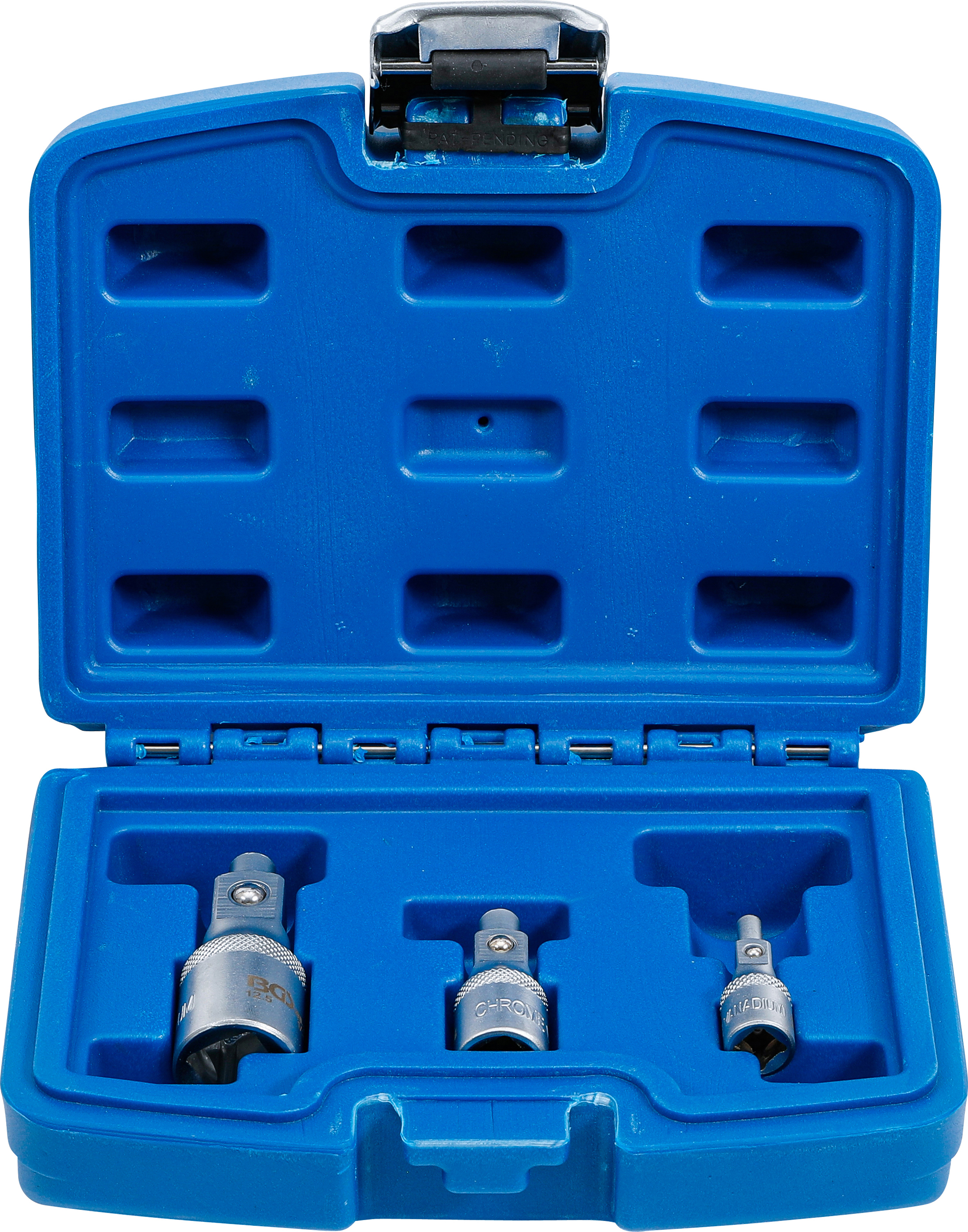 BGS Verlängerungs-Satz mit Magnethalter | 6,3 mm (1/4") / 10 mm (3/8") / 12,5 mm (1/2") | 3-tlg.