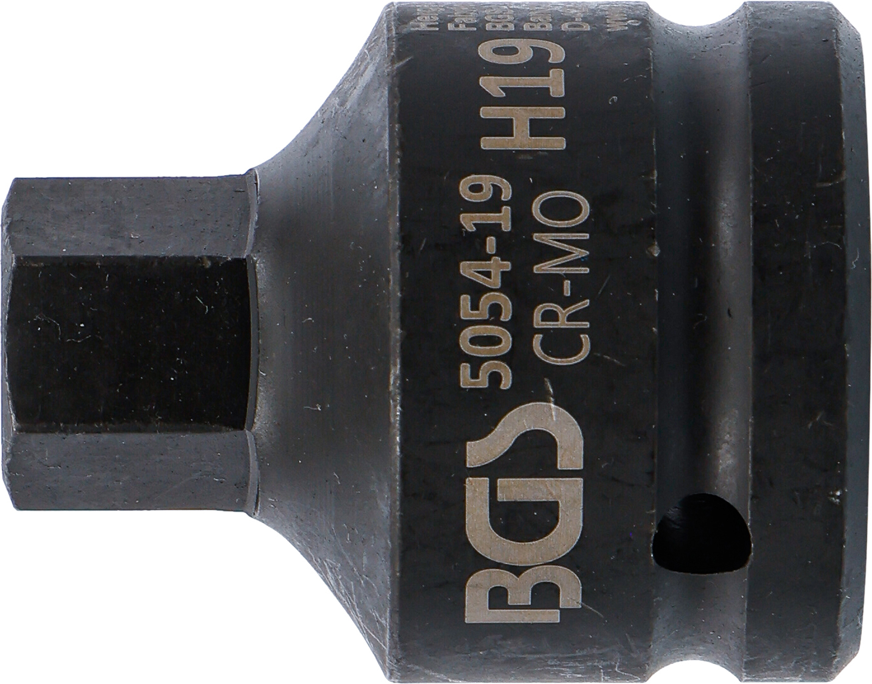 BGS Kraft-Bit-Einsatz | Länge 55 mm | Antrieb Innenvierkant 20 mm (3/4") | Innensechskant 19 mm