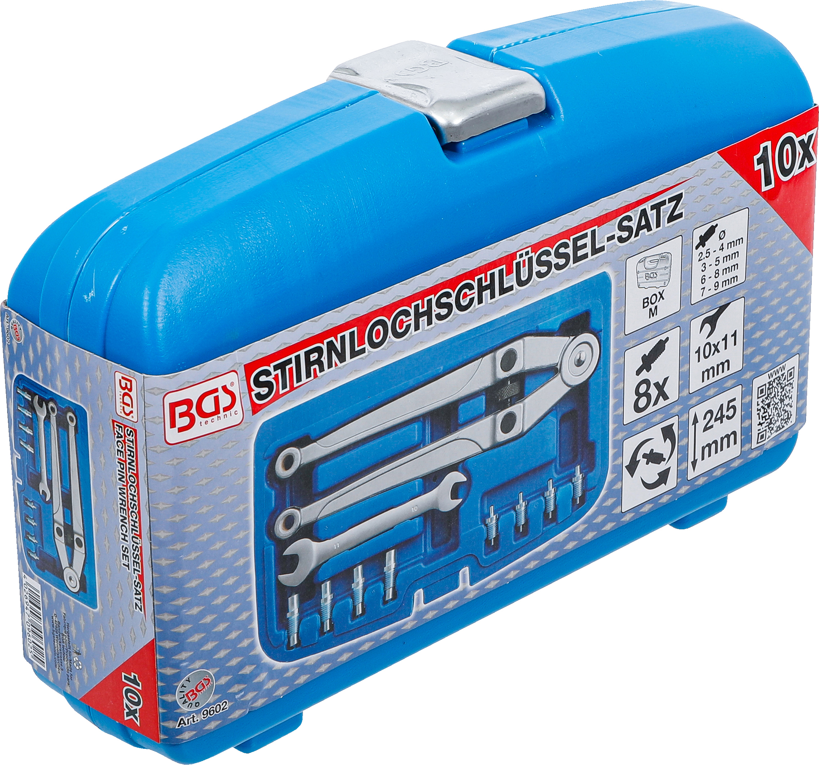 BGS Stirnlochschlüssel-Satz | verstellbar | Ø 2,5 - 9 mm