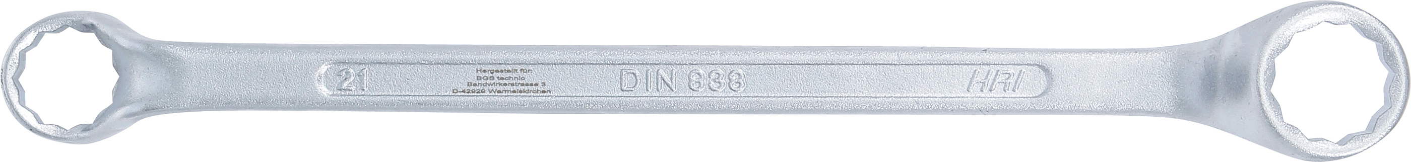 BGS Doppel-Ringschlüssel, gekröpft | SW 21 x 23 mm