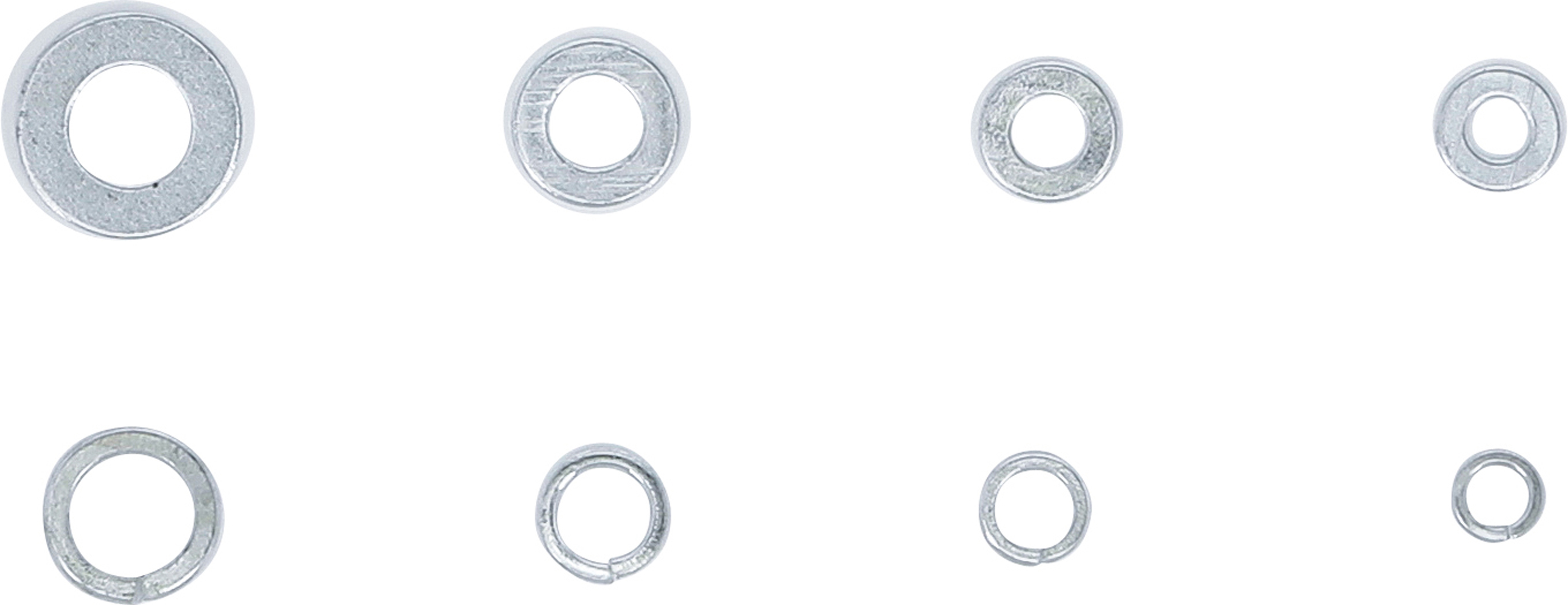 BGS Federringe- / Unterlegscheiben-Sortiment | Ø 4 - 8 mm | 250-tlg.