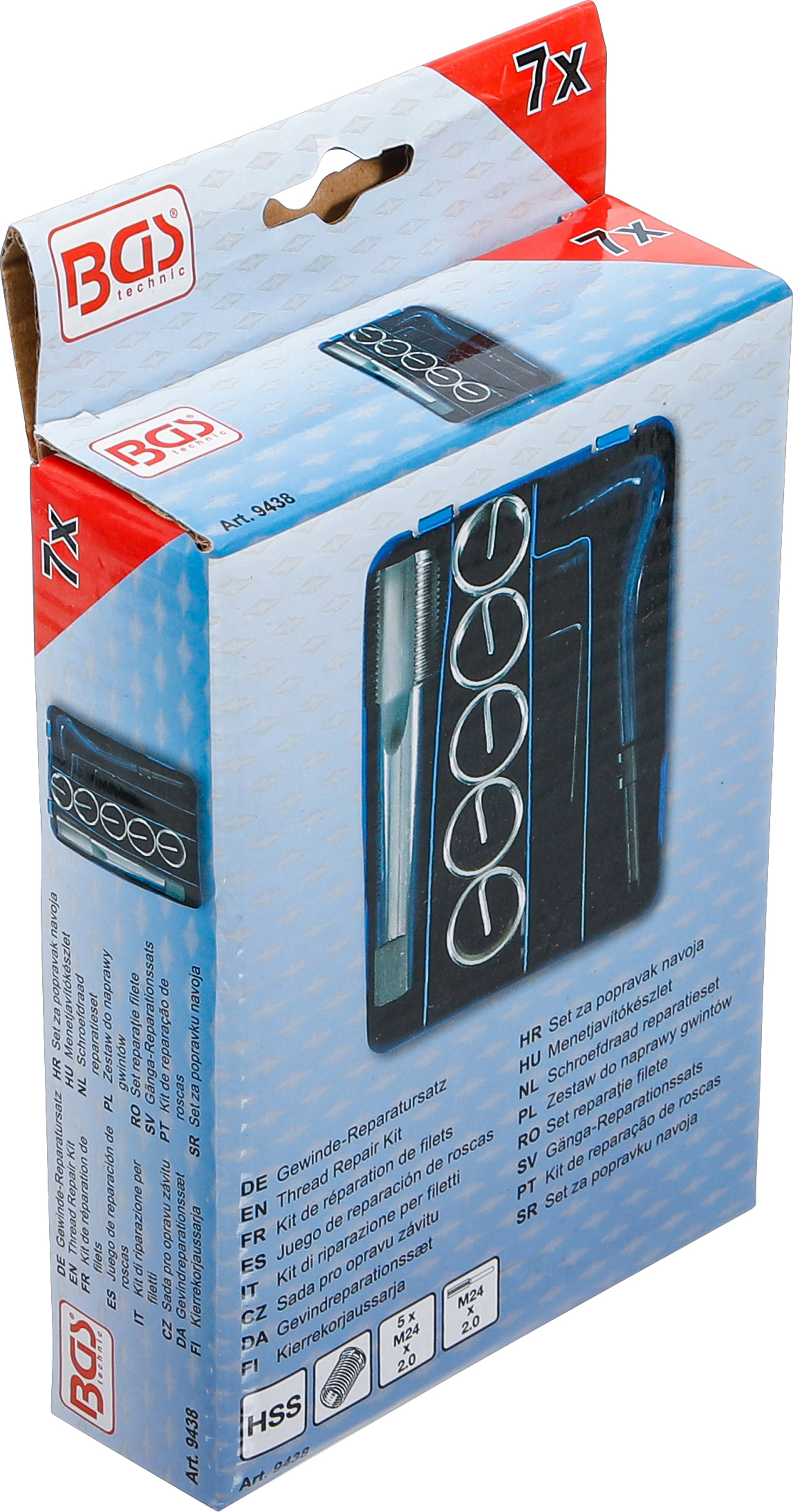 BGS Gewinde-Reparatursatz | M24 x 2.0 | 7-tlg.