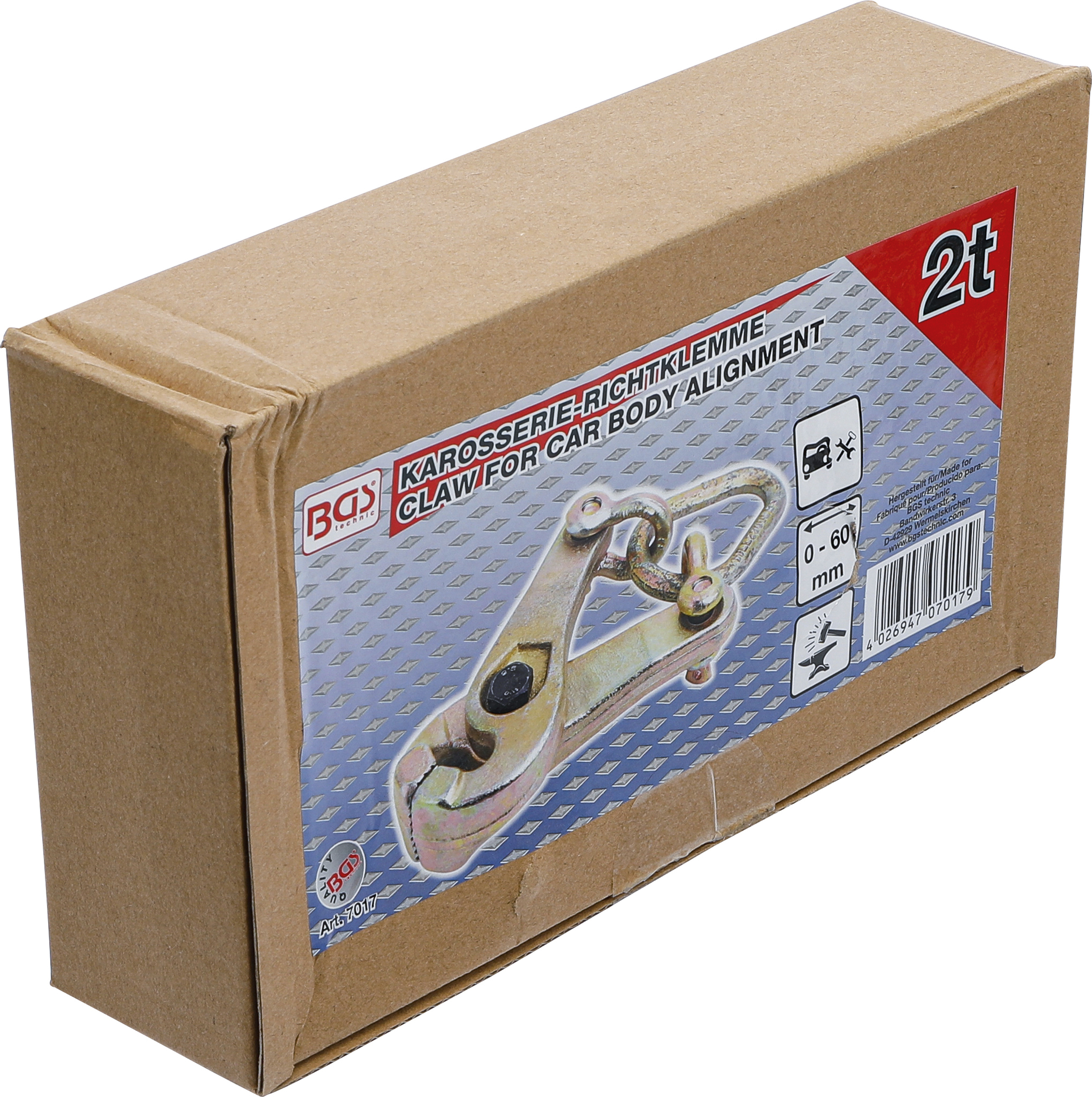 BGS Karosserie-Richtklemme | selbstschließend | eine Zugrichtung | max. 2 t