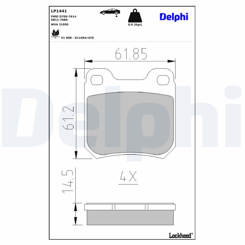 Bremsbelagsatz, Scheibenbremse