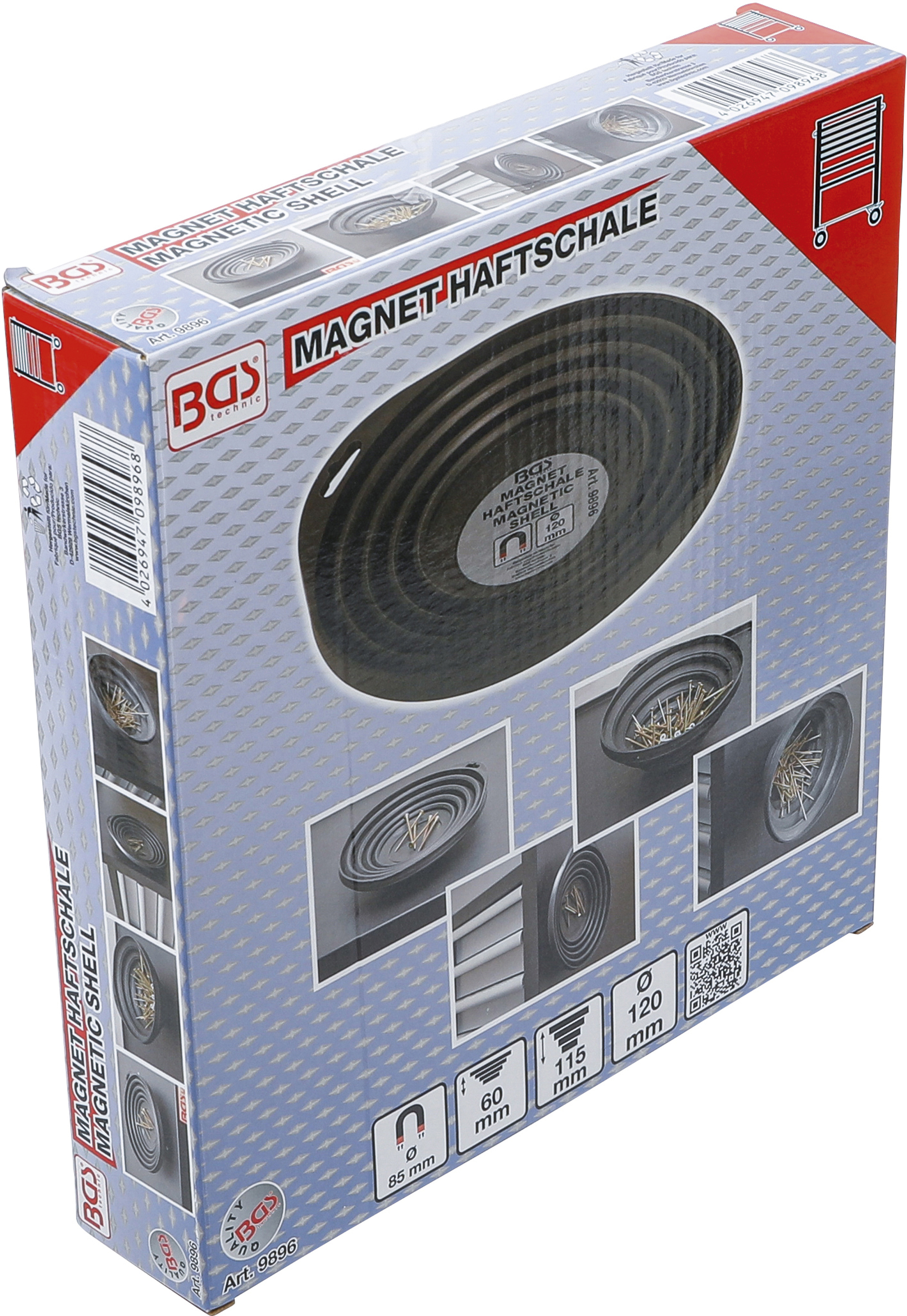 BGS Magnet-Haftschale | faltbar | Ø 120 / 220 mm