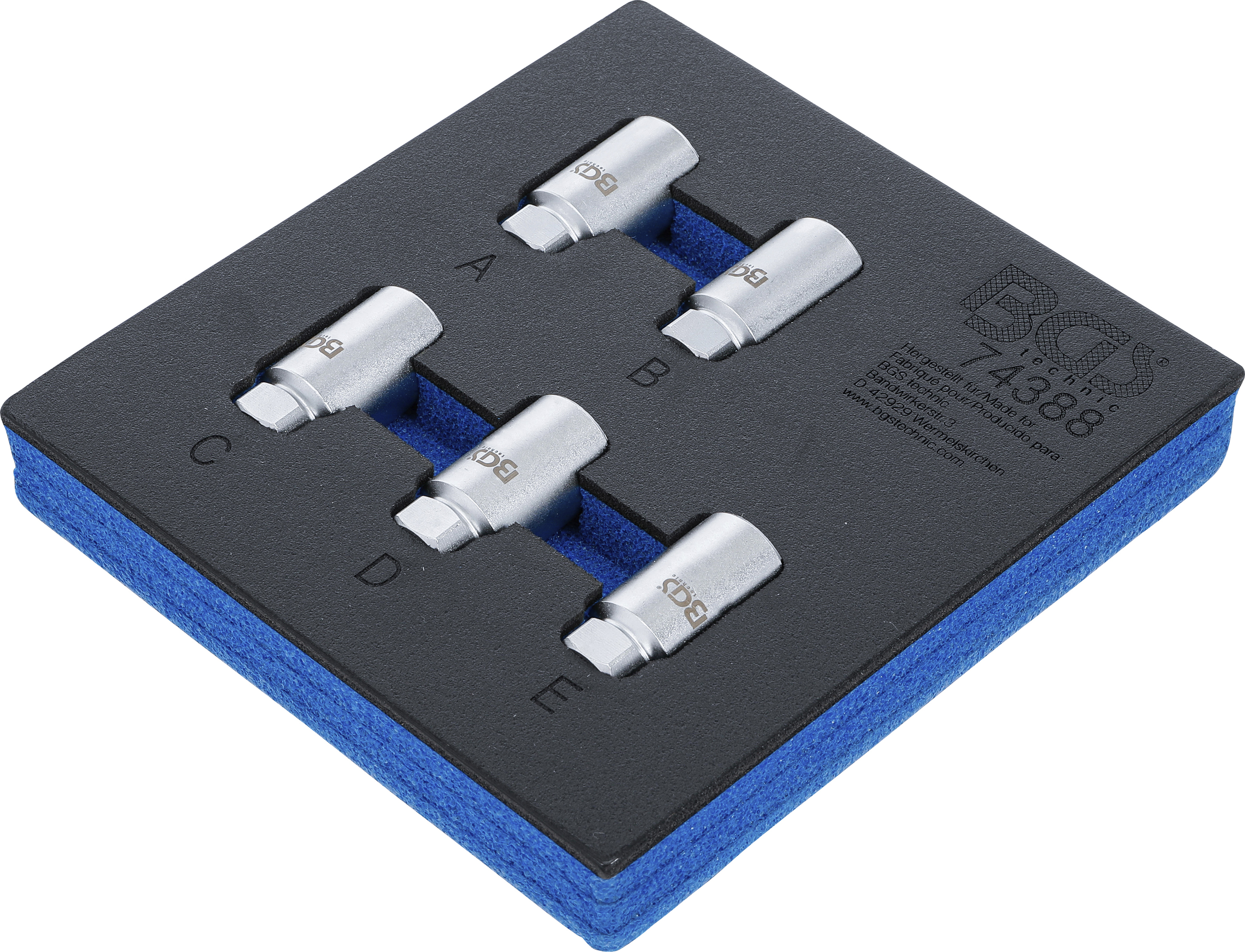 BGS Werkstattwageneinlage 1/6: Felgenschloss-Werkzeug-Satz für Tesla | 5-tlg.