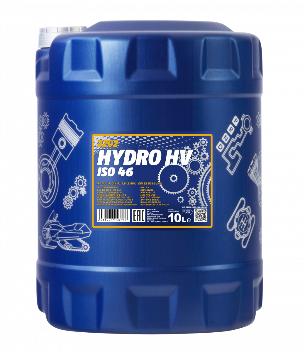 Mannol 2202 Hydro HV ISO 46 Hydrauliköl 10 Liter