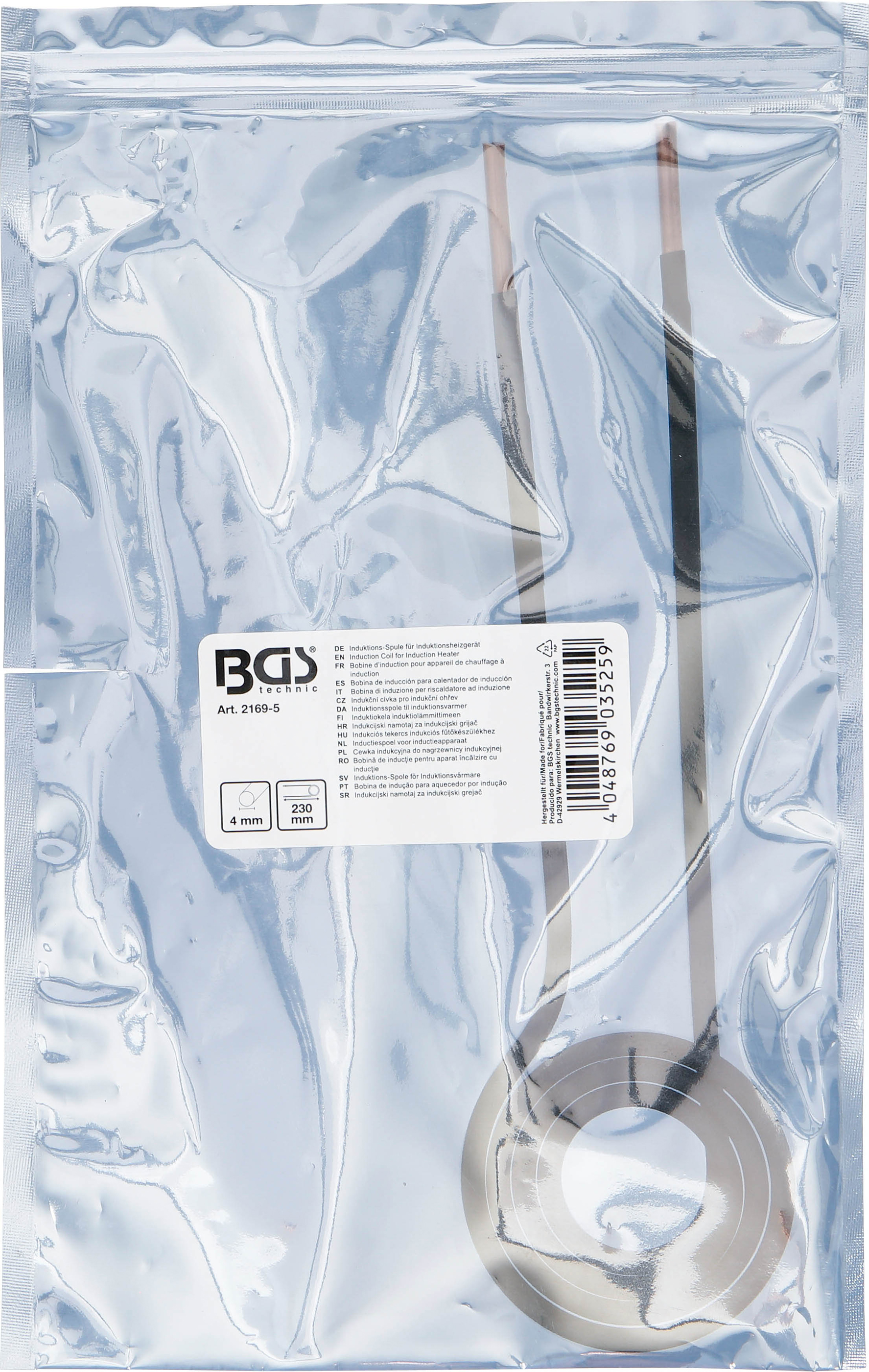 BGS Induktions-Spule für Induktionsheizgerät | flach | für Art. 2169, 3390, 3391