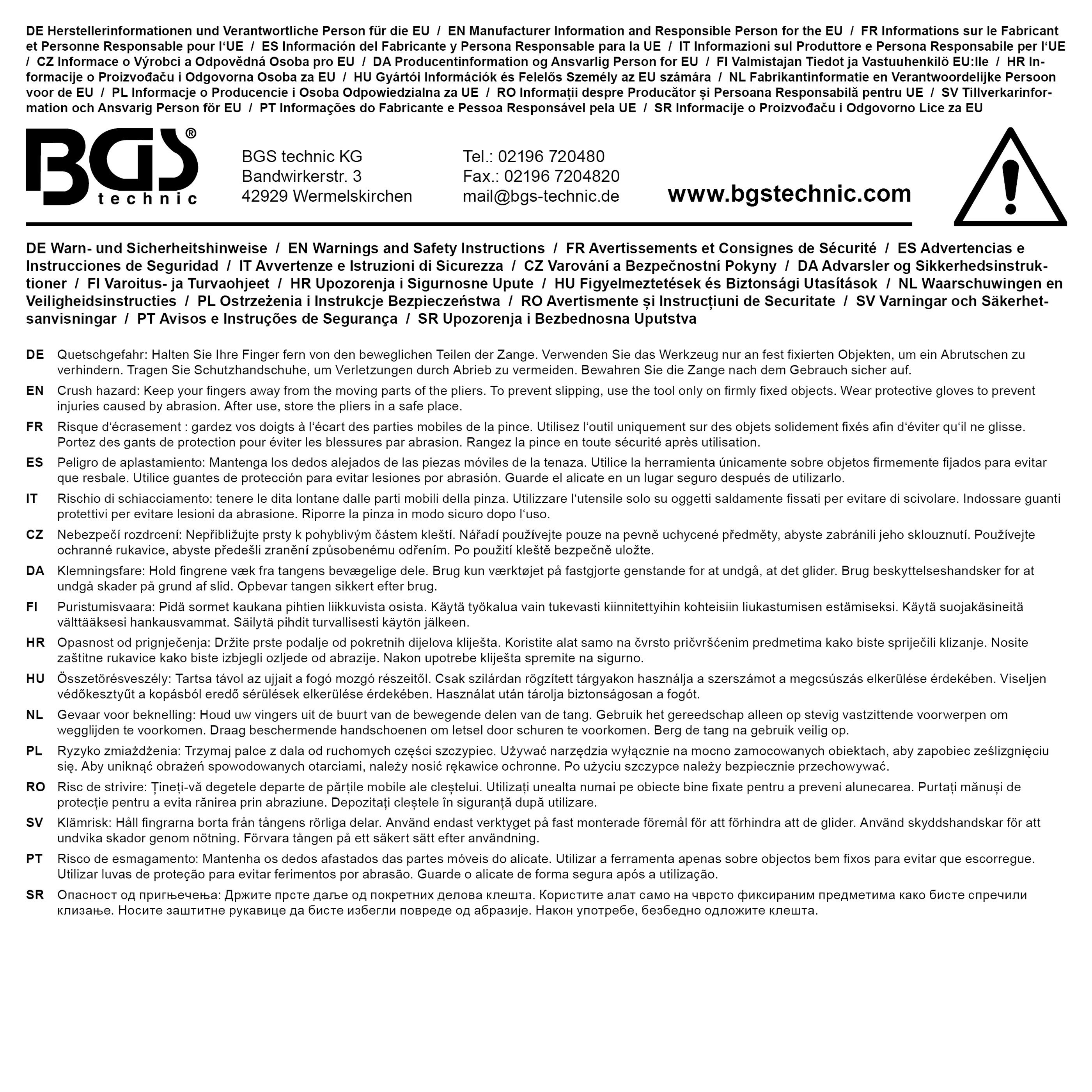 BGS Ölfilterzange | 250 mm