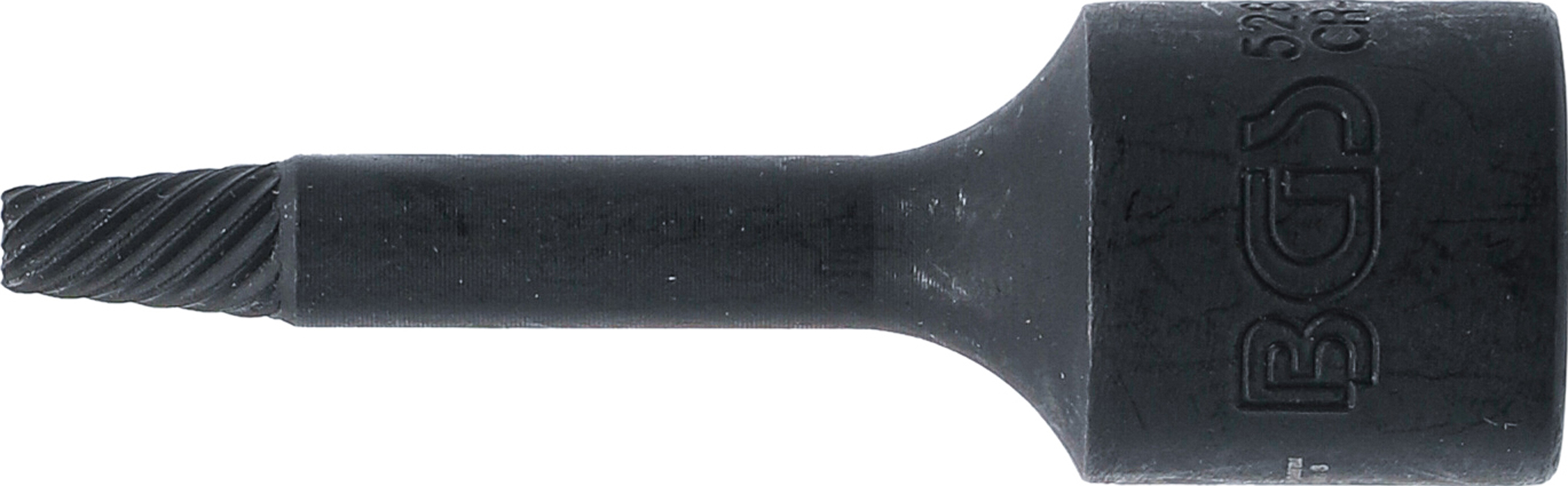 BGS Spiral-Profil-Steckschlüssel-Einsatz / Schraubenausdreher | Antrieb Innenvierkant 10 mm (3/8") | 4 mm