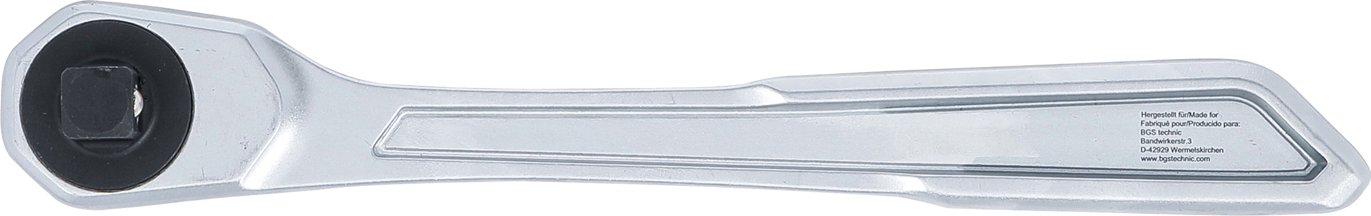 BGS Umschaltknarre | extra flach | feinverzahnt | Abtrieb Außenvierkant 12,5 mm (1/2")