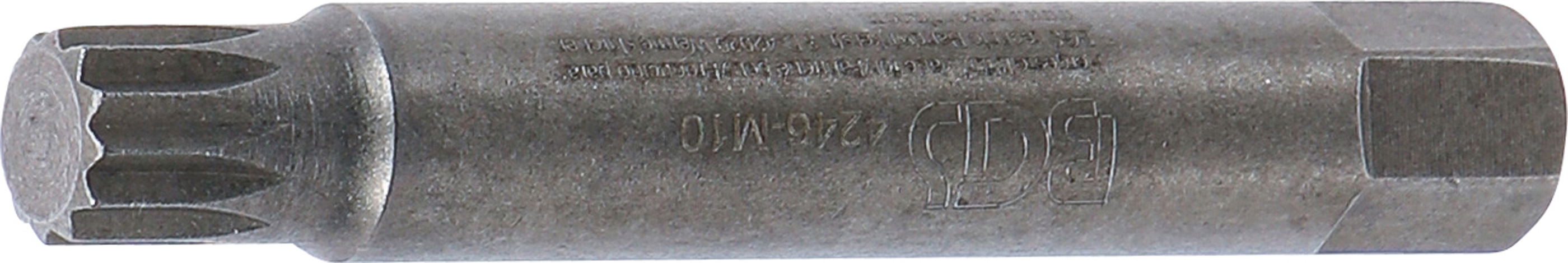 BGS Bit | Länge 75 mm | Antrieb Außensechskant 10 mm (3/8") | Innenvielzahn (für XZN) M10