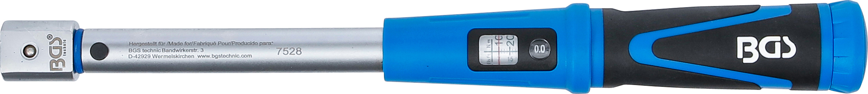 BGS Drehmomentschlüssel | 10 - 50 Nm | für 9 x 12 mm Einsteckwerkzeuge