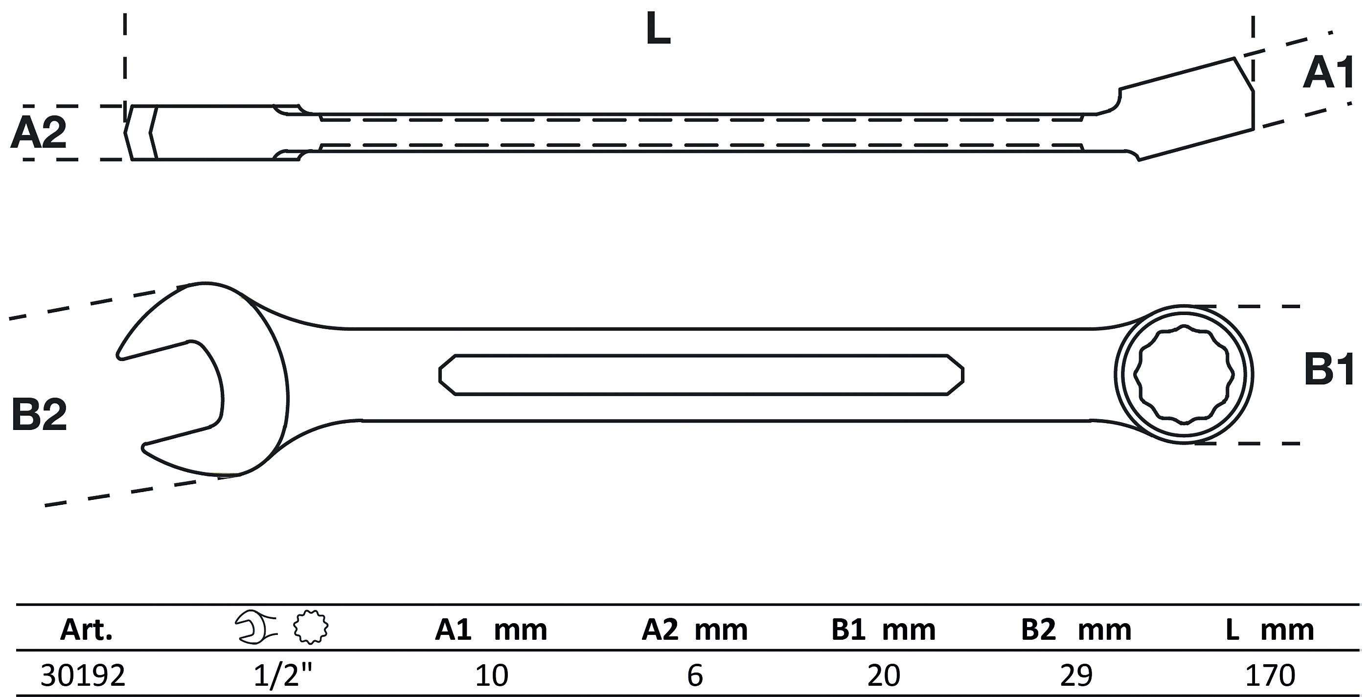 BGS Maul-Ringschlüssel | SW 1/2"