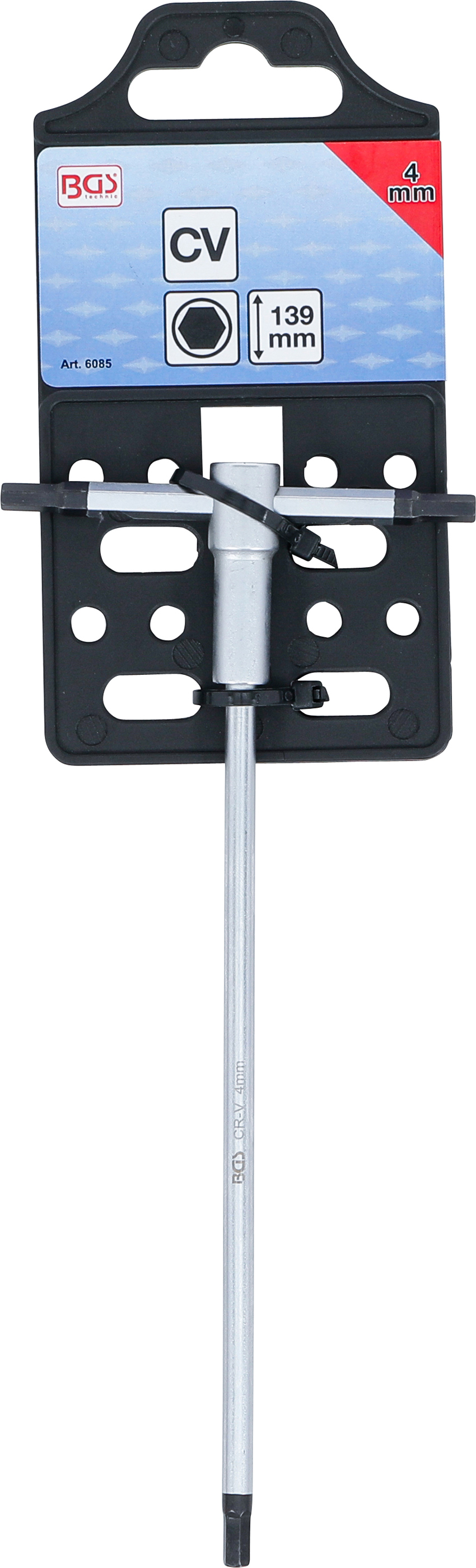 BGS Schraubendreher mit T-Gleitgriff | Innensechskant | 4 mm