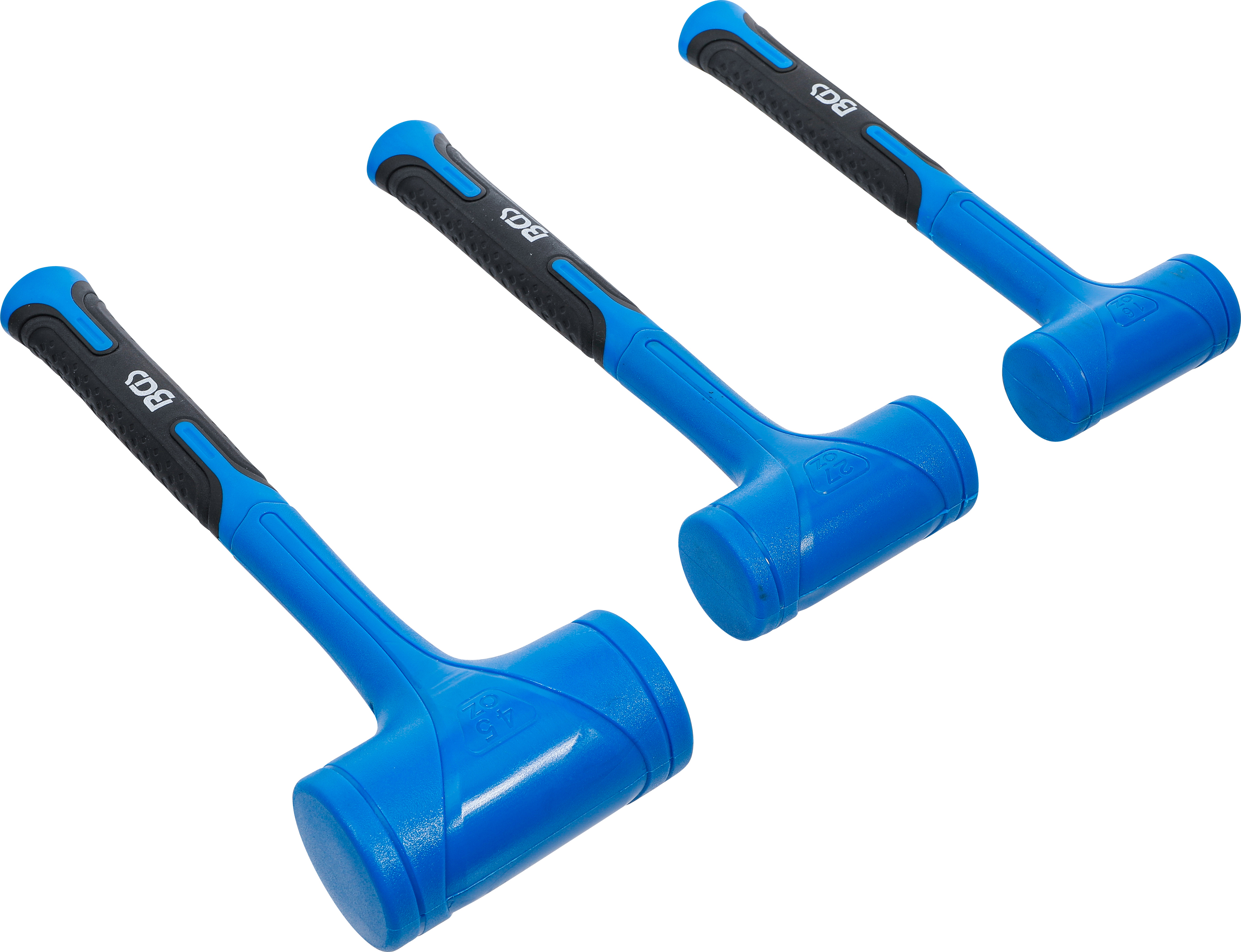 BGS Schonhammer-Satz | rückschlagfrei | Ø 47 / 55 / 65 mm | 450 / 765 / 1275 g | 3-tlg.